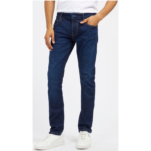 Oblačila Moški Jeans skinny Guess M4RAN1 D58O1 Modra