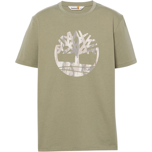 Oblačila Moški Majice s kratkimi rokavi Timberland 227631 Zelena