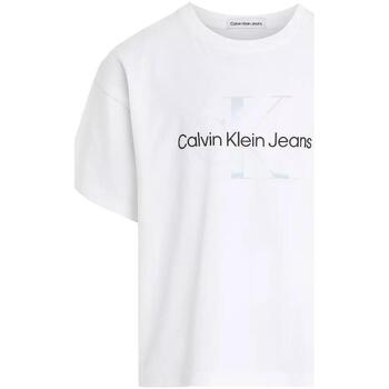 Oblačila Deklice Majice s kratkimi rokavi Calvin Klein Jeans  Bela