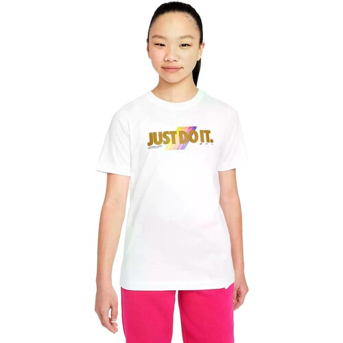 Oblačila Dečki Majice s kratkimi rokavi Nike CAMISETA NIO/A  FN9556-100 Bela