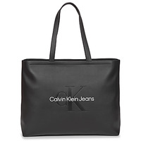 Torbice Ženske Nakupovalne torbe Calvin Klein Jeans SCULPTED SLIM TOTE34 MONO Črna