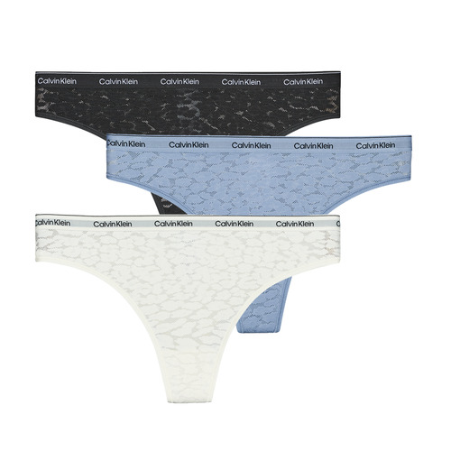 Spodnje perilo Ženske String Calvin Klein Jeans BRAZILIAN X3 Večbarvna