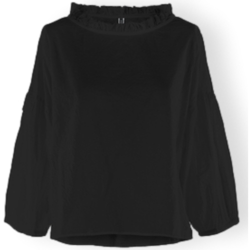 Oblačila Ženske Topi & Bluze Wendykei T-Shirt 221153 - Black Črna