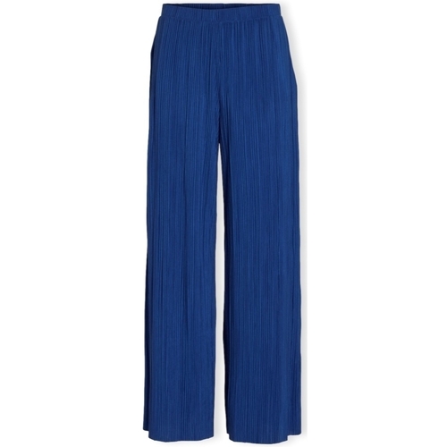 Oblačila Ženske Hlače Vila Noos Trousers Plise  - True Blue Modra