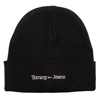 Tekstilni dodatki Kape Tommy Jeans SPORT BEANIE Črna