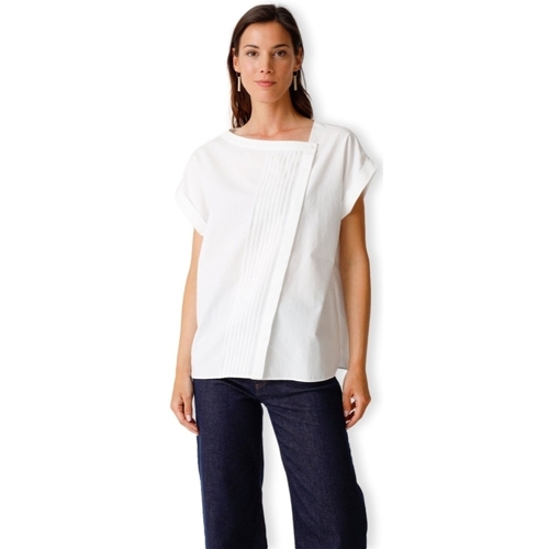 Oblačila Ženske Topi & Bluze Skfk Anais Shirt - White Bela