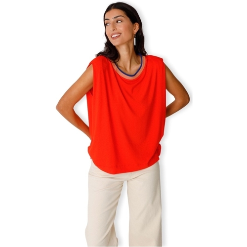 Oblačila Ženske Puloverji Skfk T-Shirt Belia - Red Rdeča