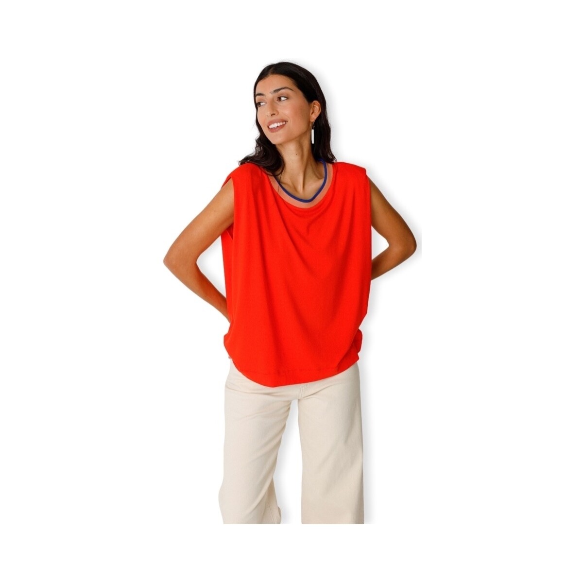 Oblačila Ženske Puloverji Skfk T-Shirt Belia - Red Rdeča