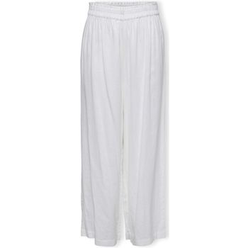 Oblačila Ženske Hlače Only Noos Tokyo Linen Trousers - Bright White Bela