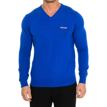 Oblačila Moški Puloverji Roberto Cavalli FSX601-BLUETTE Modra