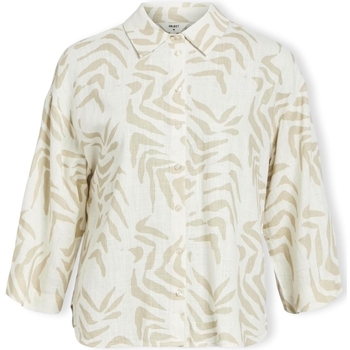 Oblačila Ženske Topi & Bluze Object Emira Shirt L/S - Sandshell/Natural Bež