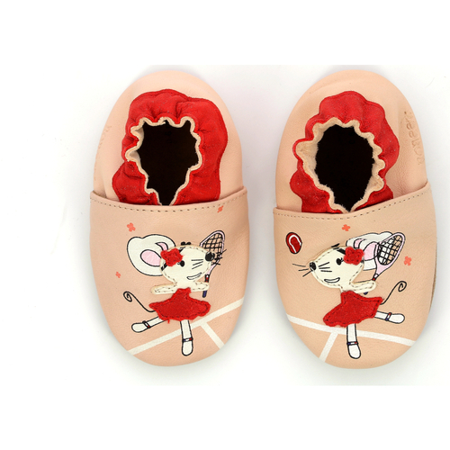 Čevlji  Deklice Nogavice za dojenčke Robeez Tennis Mouse Rožnata