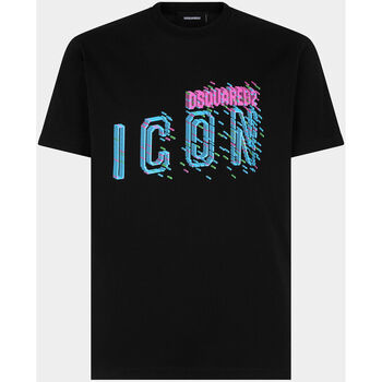 Dsquared T-Shirt Pixeled Icon Cool Fit Tee noir Črna