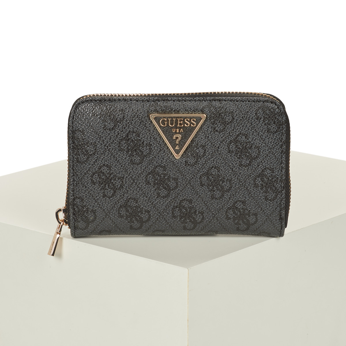 Torbice Ženske Denarnice Guess KLAUREL MEDIUM ZIP AROUND Črna