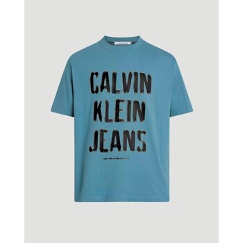 Oblačila Moški Majice s kratkimi rokavi Calvin Klein Jeans J30J324648CFQ Modra