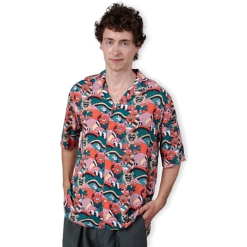 Oblačila Moški Srajce z dolgimi rokavi Brava Fabrics Yeye Weller Aloha Shirt - Red Večbarvna