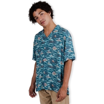 Oblačila Moški Srajce z dolgimi rokavi Brava Fabrics Peanuts Coast Aloha Shirt - Blue Modra