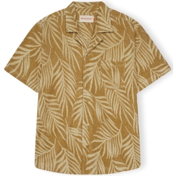 Oblačila Moški Srajce z dolgimi rokavi Revolution Terry Cuban 3101 Shirt - Khaki Rumena