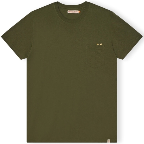 Oblačila Moški Majice & Polo majice Revolution T-Shirt Regular 1365 SLE - Army Zelena