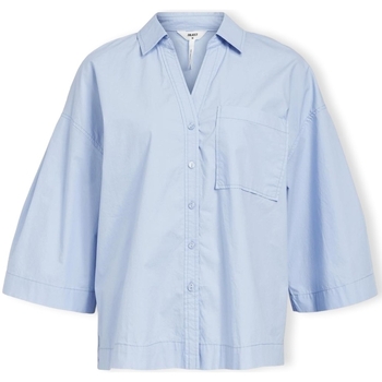 Oblačila Ženske Topi & Bluze Object Demi Shirt 3/4 - Brunnera Blue Modra
