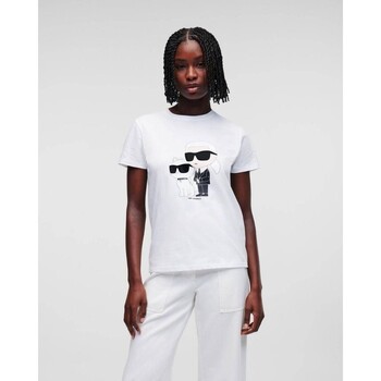 Oblačila Ženske Majice & Polo majice Karl Lagerfeld 230W1704 IKONIC 2.0 Bela
