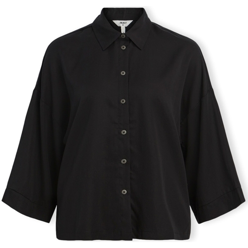 Oblačila Ženske Topi & Bluze Object Noos Tilda Boxy Shirt - Black Črna