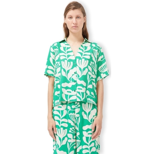 Oblačila Ženske Topi & Bluze Compania Fantastica COMPAÑIA FANTÁSTICA Shirt 43008 - Flowers Zelena