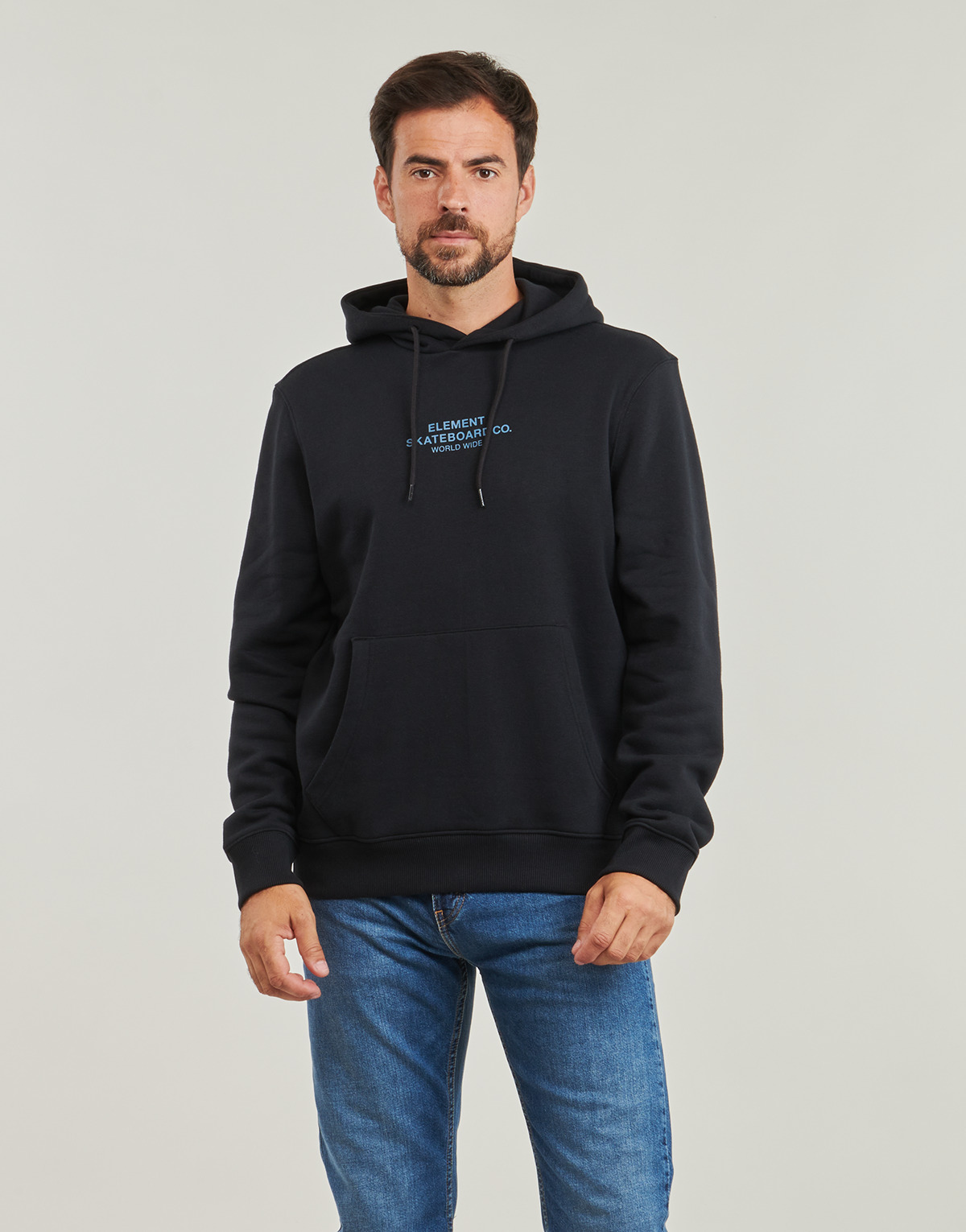 Oblačila Moški Puloverji Element SKATEBOARD CO HOOD Črna