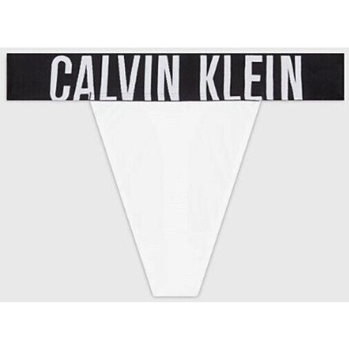 Spodnje perilo Ženske Spodnje hlače Calvin Klein Jeans 000QF7638E100 THONG Bela