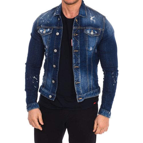 Oblačila Moški Jeans jakne Dsquared S74AM0615-S30342-470 Modra