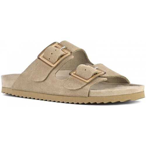 Colors of California Cow suede bio with two buckles Bež