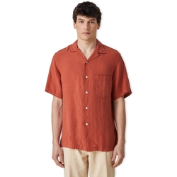 Oblačila Moški Srajce z dolgimi rokavi Portuguese Flannel Linen Camp Collar Shirt - Terracota Rdeča