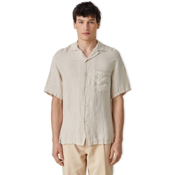 Oblačila Moški Srajce z dolgimi rokavi Portuguese Flannel Linen Camp Collar Shirt - Raw Bež