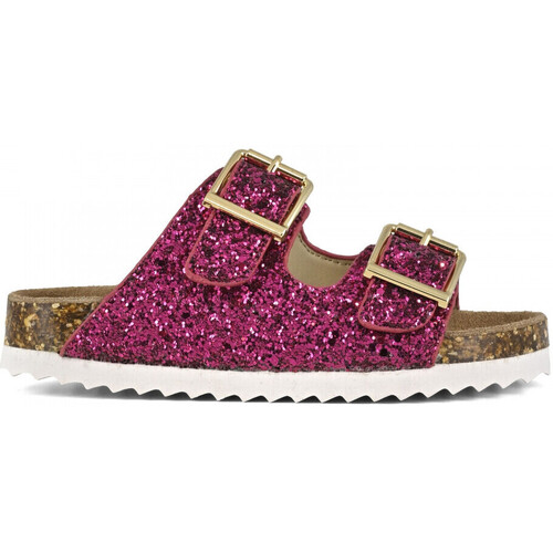 Čevlji  Ženske Sandali & Odprti čevlji Colors of California Glitter sandal 2 buckles Rožnata