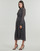 Oblačila Ženske Dolge obleke MICHAEL Michael Kors PLEAT SHIRT DRESS Črna / Bela