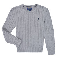 Oblačila Otroci Puloverji Polo Ralph Lauren LS CABLE CN-TOPS-SWEATER Siva