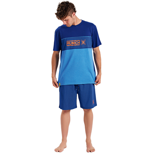 Oblačila Moški Pižame & Spalne srajce Munich MUEH0254 Modra