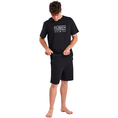 Oblačila Moški Pižame & Spalne srajce Munich MUEH0350 Črna