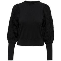 Oblačila Ženske Puloverji Only ONLMELITA L/S O-NECK PULLOVER KNT NOOS 15235327 Črna