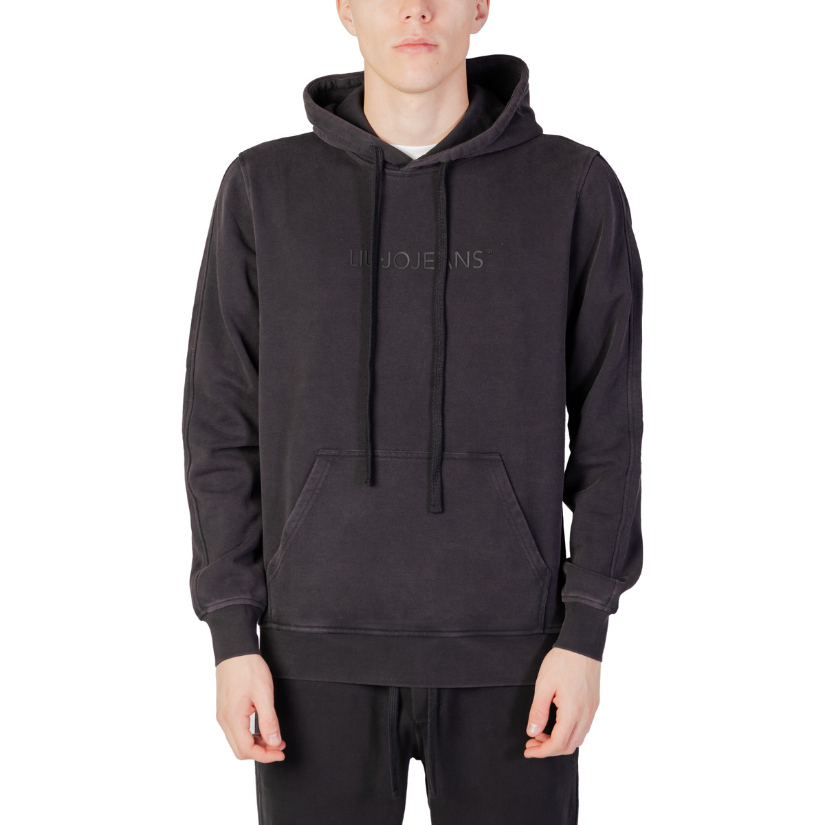 Oblačila Moški Puloverji Liu Jo HOODIEJPRIME M223P203HOODIEJPRIME Črna