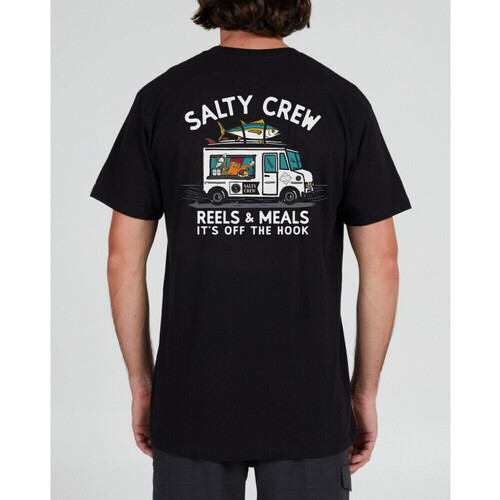 Oblačila Moški Majice & Polo majice Salty Crew Reels & meals premium s/s tee Črna