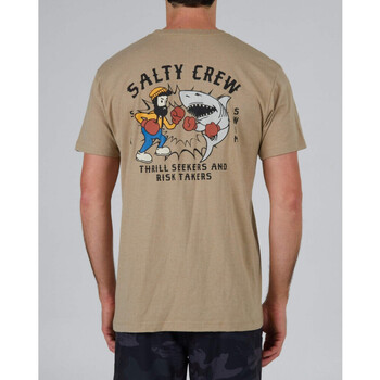 Salty Crew Fish fight standard s/s tee Bež