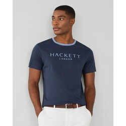 Oblačila Moški Majice s kratkimi rokavi Hackett HM500797 HERITAGE Modra