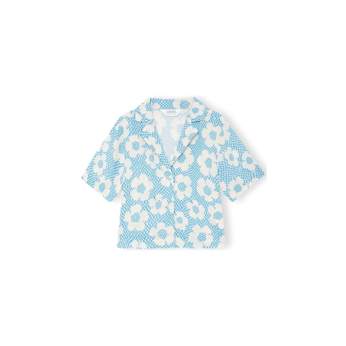 Oblačila Ženske Topi & Bluze Compania Fantastica COMPAÑIA FANTÁSTICA Shirt 12108 - Flowers Modra