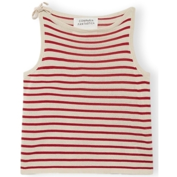 Oblačila Ženske Topi & Bluze Compania Fantastica COMPAÑIA FANTÁSTICA Top 10351 - White/Red Rdeča