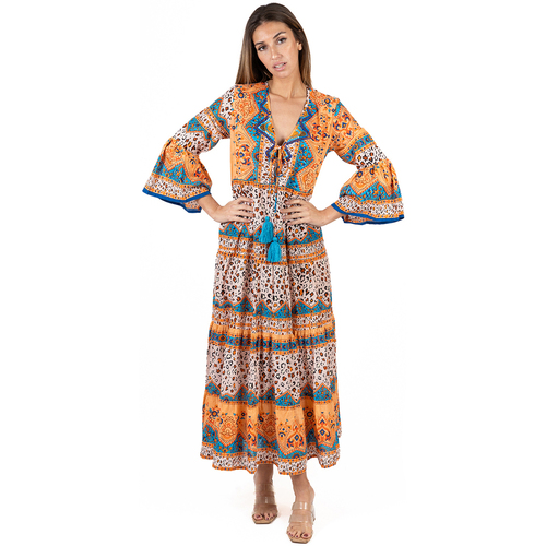 Oblačila Ženske Dolge obleke Isla Bonita By Sigris Obleka Oranžna
