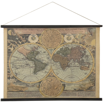 Dom Slike / platna Signes Grimalt Platno Za Zvijanje Zemljevida Sveta Siva