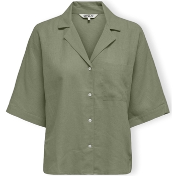 Oblačila Ženske Topi & Bluze Only Noos Tokyo Life Shirt S/S - Oil Green Zelena