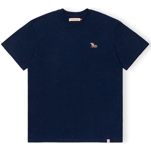 Oblačila Moški Majice & Polo majice Revolution T-Shirt Loose 1264 LAZ - Navy Modra