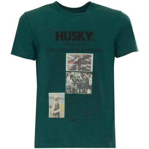 Oblačila Moški Majice s kratkimi rokavi Husky - hs23beutc35co196-tyler Zelena